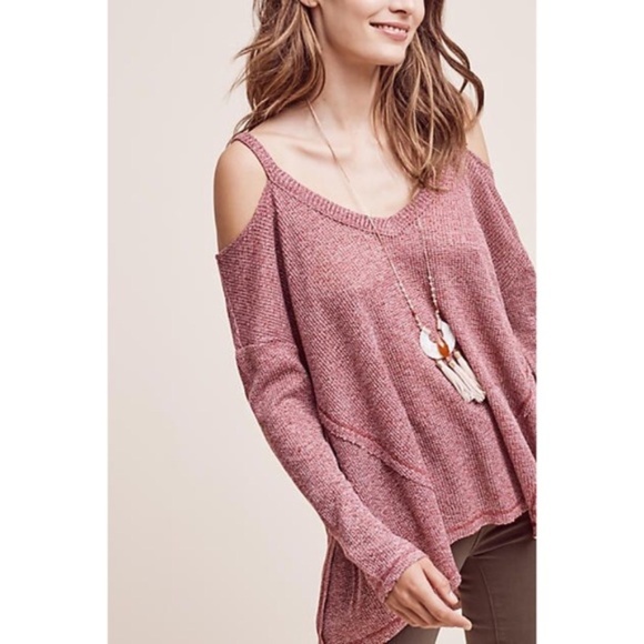 Anthropologie Sweaters - Anthropologie Deletta Cold Shoulder Sweater
